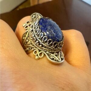 Sterling Silver Blue Lapis Ring 7